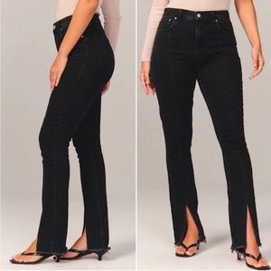 Abercrombie skinny high rise split hem jeans